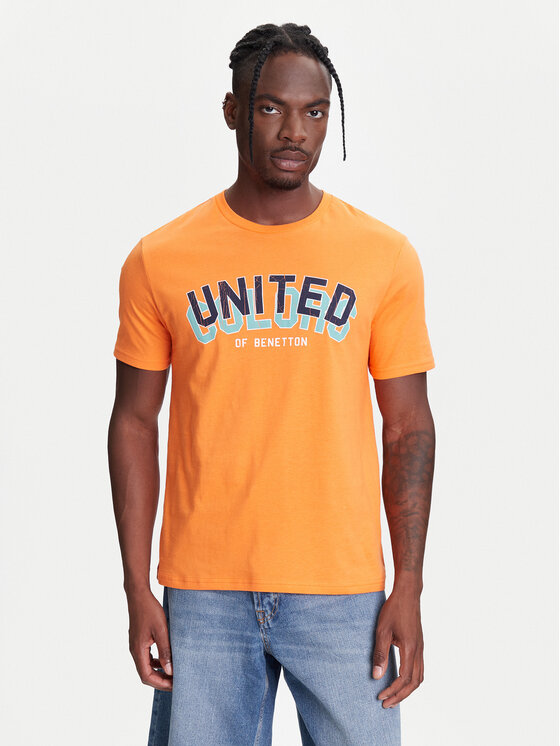 United Colors Of Benetton United Colors Of Benetton T-shirt 3I1XU1096 Narančasta Regular Fit