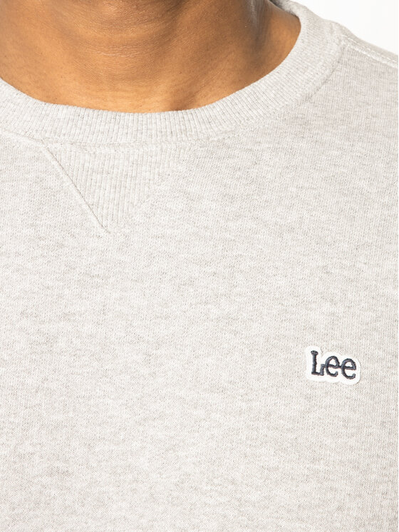 Lee Lee Bluza Plain Crew L81ITJMP 112121797 Szary Regular Fit