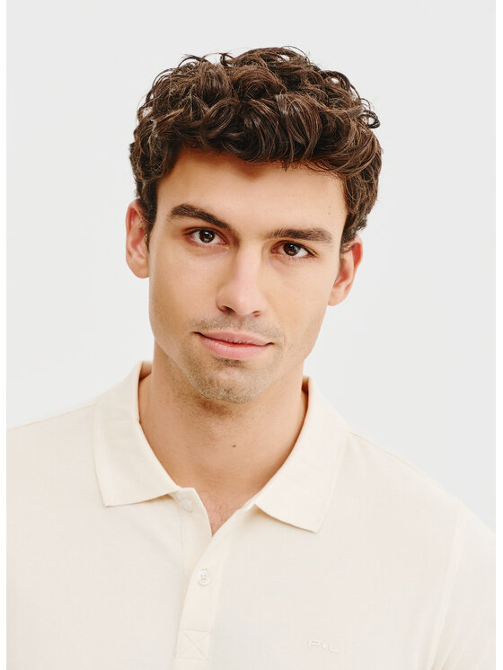 Pako Lorente Pako Lorente Polo P25SF-TX-004 Beżowy Classic Fit