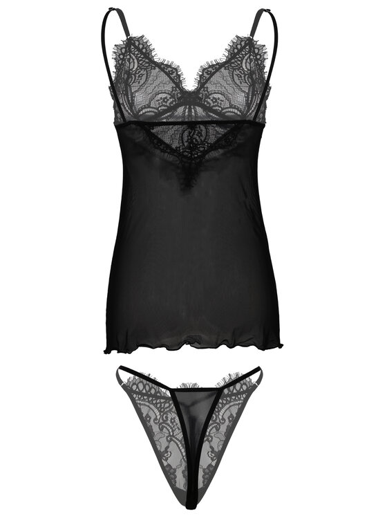 DKaren Lingerie DKaren Lingerie Komplet bielizny Jovita Czarny Classic Fit