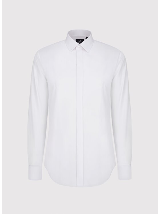Pako Lorente Pako Lorente Koszula P000B-1X-010 Biały Slim Fit