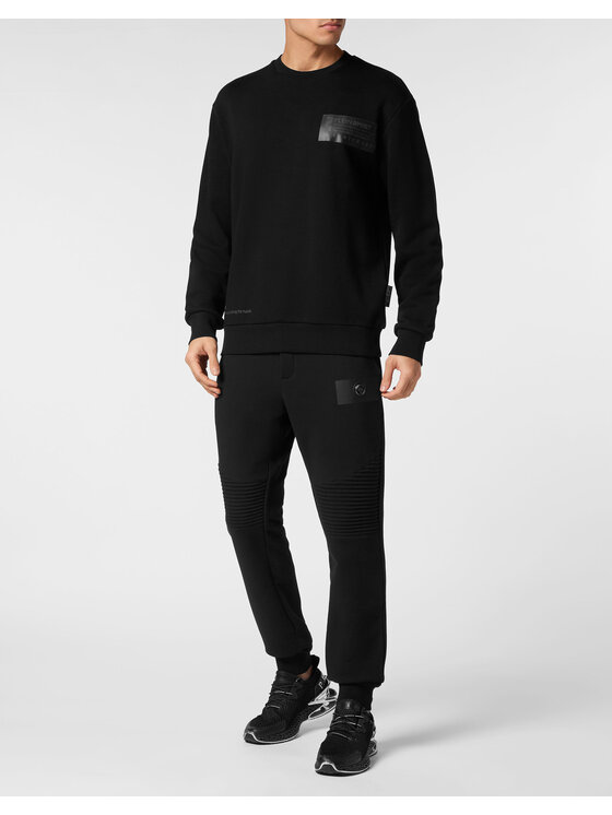 Plein Sport Plein Sport Longsleeve 14281 Czarny Regular Fit