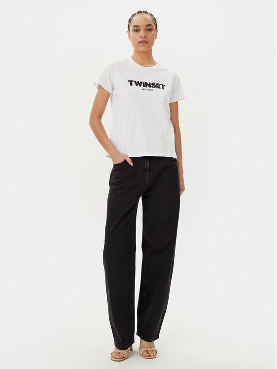 TWINSET TWINSET T-Shirt 251TP2070 Biały Regular Fit