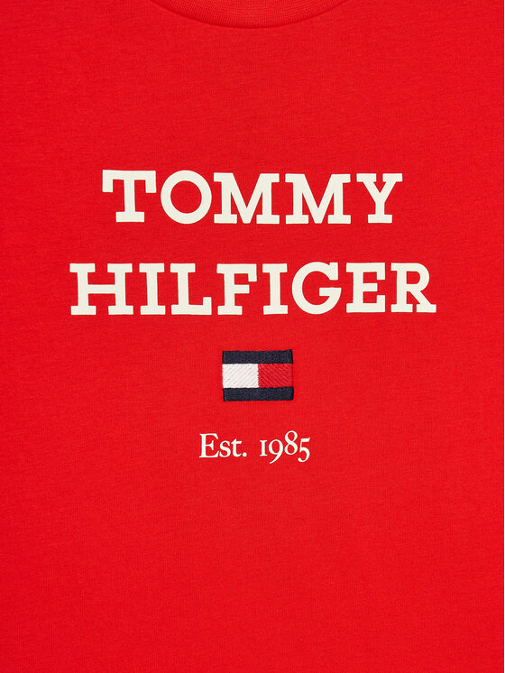 Tommy Hilfiger Tommy Hilfiger Tričko Logo KB0KB08671 D Červená Regular Fit