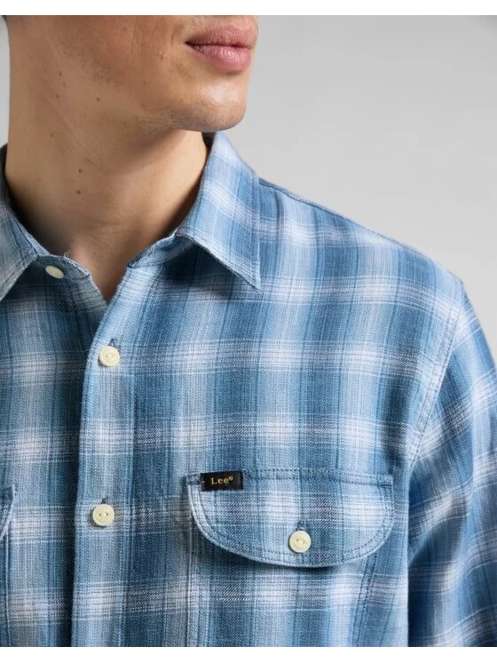 Lee Lee Camicia WORKER SHIRT Blu Regular Fit
