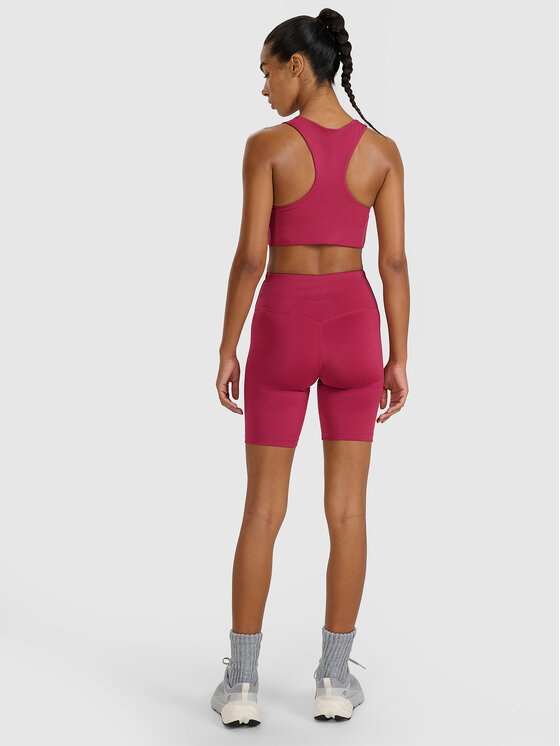 4F 4F Legginsy MULTI ACTIVE Bordowy Slim Fit
