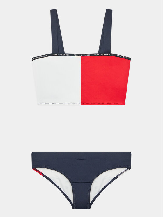 Tommy Hilfiger Kopalni Kostum Bralette Set UG0UG00563 Mornarsko Modra