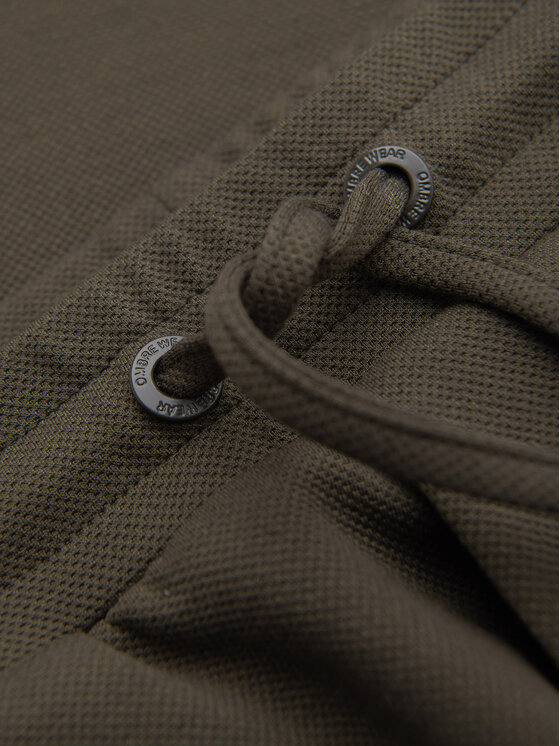 Ombre Ombre Szorty materiałowe OM-SRCS-0206 Khaki Boxy Fit