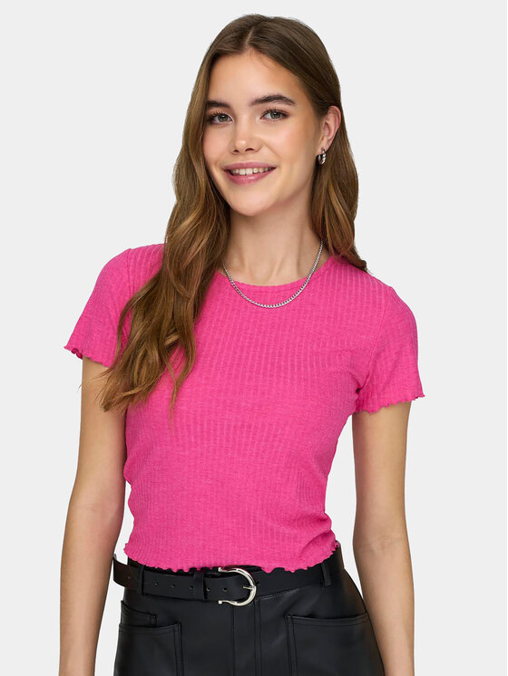 ONLY ONLY Тишърт Emma 15201206 Розов Regular Fit