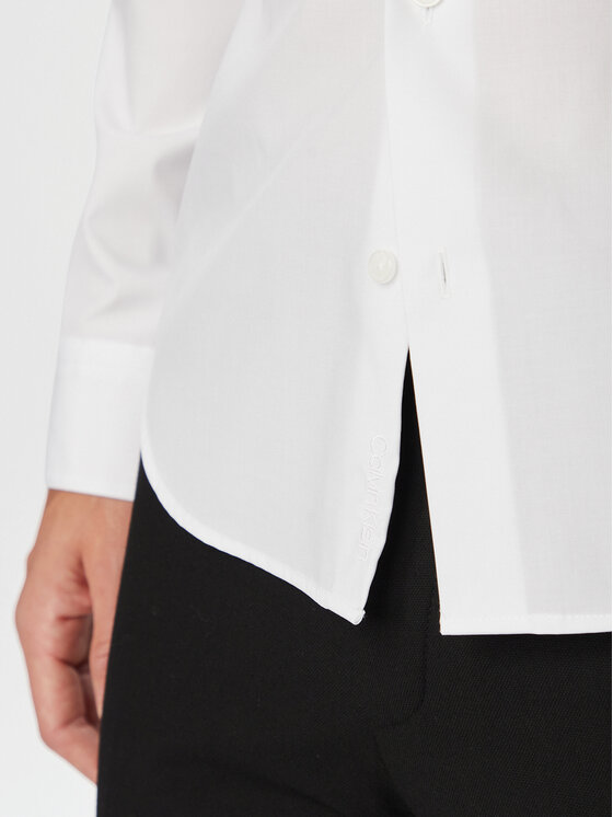 Calvin Klein Calvin Klein Srajca Supima LV04LH105G Bela Regular Fit