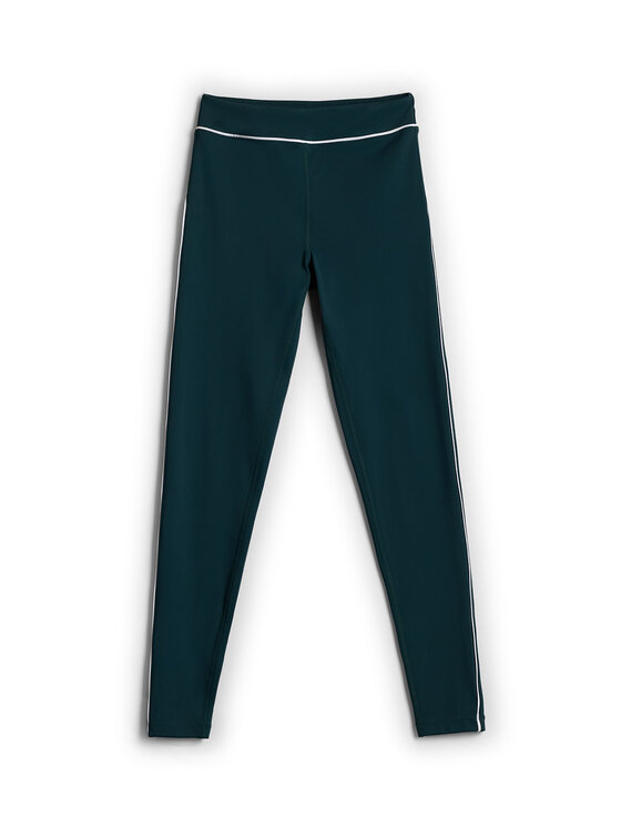 4F 4F Legginsy COURT SOCIETY Zielony ciemny Slim Fit