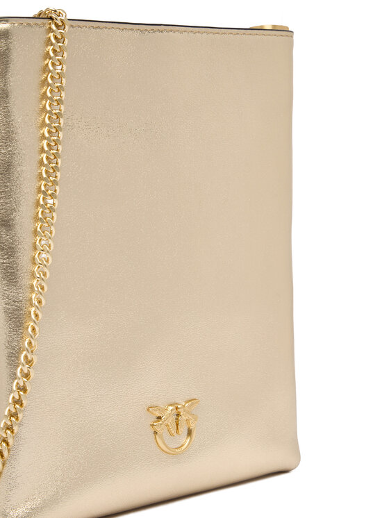 PINKO PINKO Torebka Flat Satchel AI 25-26 PCPL 105352 A2O9 Złoty