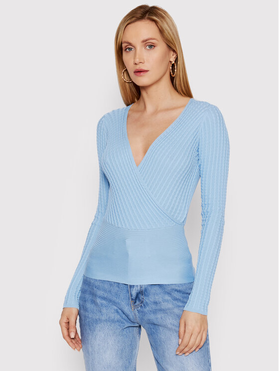 Blusa Bound By Love PKH023 Blu Slim Fit