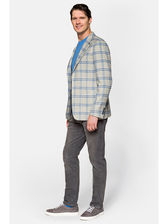 Lancerto Lancerto Marynarka Billings Szary Slim Fit