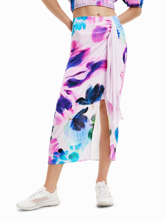 Desigual Midi svārki June-Lacroix 23SWFW25 Daudzkrāsains Regular Fit