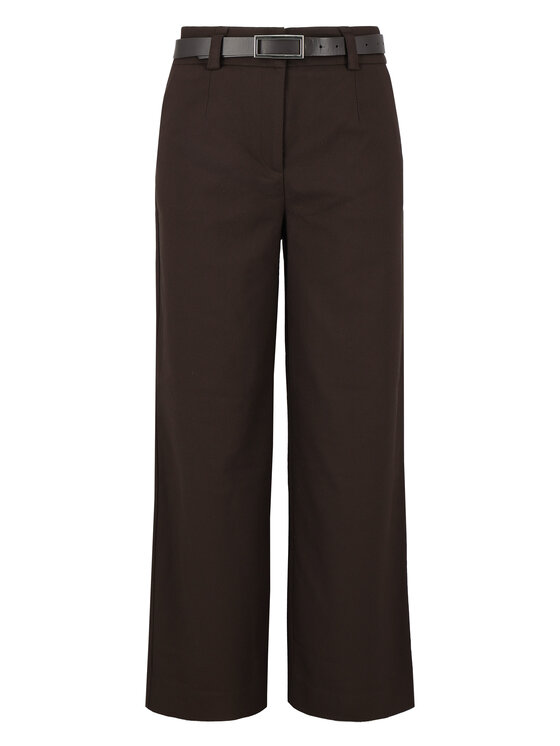 Volcano Volcano Spodnie materiałowe R-MISAYA Brązowy Regular Fit