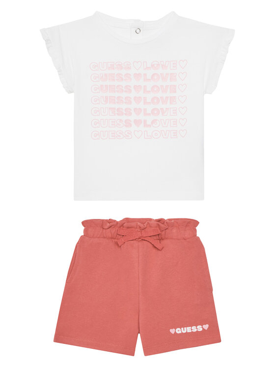 Guess Guess Комплект тишърт и поличка A5GG17 K6YW4 Розов Regular Fit