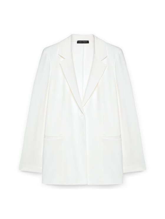 Fiorella Rubino Fiorella Rubino Giacca outdoor Q531T000214N011 Bianco Slim Fit