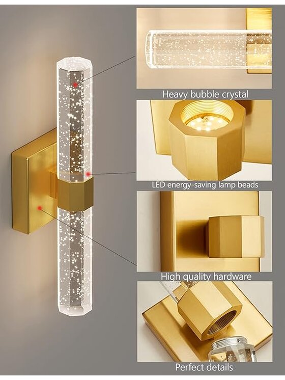 MIAhome MIAhome Kinkiet lampa ścienna 400x100 mm Candice LED Złoty