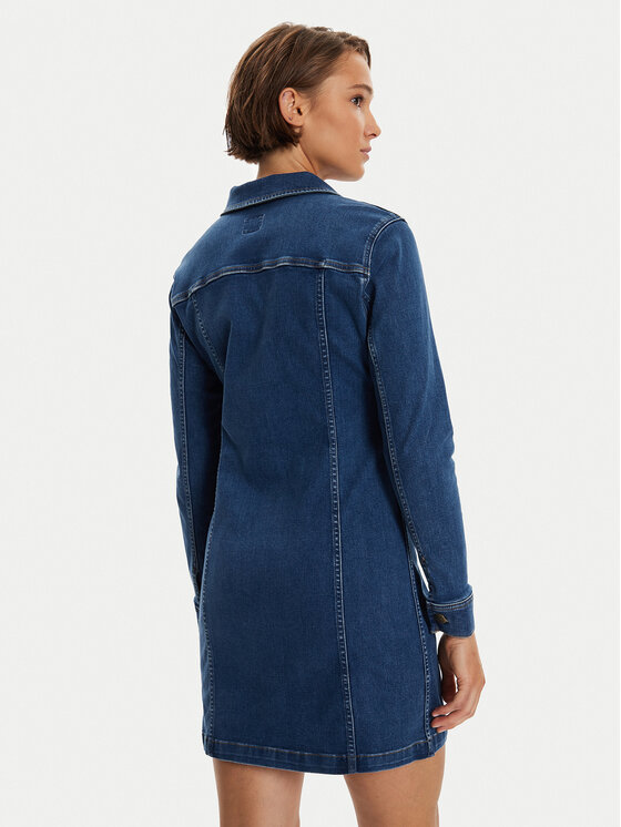 Lee Lee Džinsinė suknelė Rider 112355125 Mėlyna Slim Fit