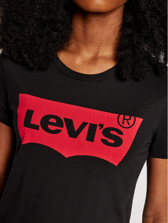 Levi's® Levi's® Póló The Perfect Graphic Tee 17369-0201 Fekete Regular Fit