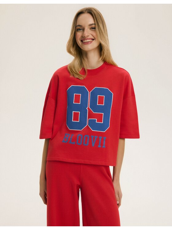 Esotiq Esotiq Piżama 43774 Czerwony Regular Fit