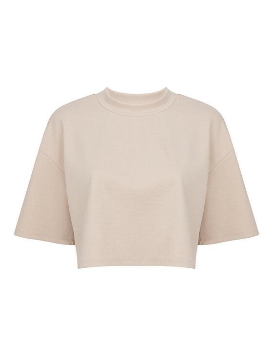 MAI MAI T-Shirt AURA Beżowy Oversize