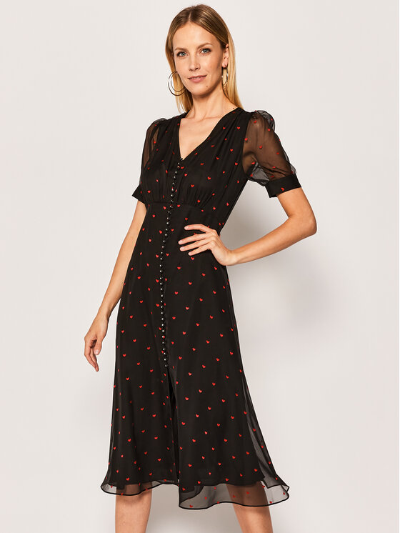The Kooples Vestito Da Giorno Frob20087k Nero Regular Fit Modivo It