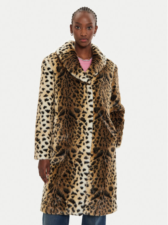 PINKO Pinko Кожено палто Colombia 104253 Бежов Regular Fit