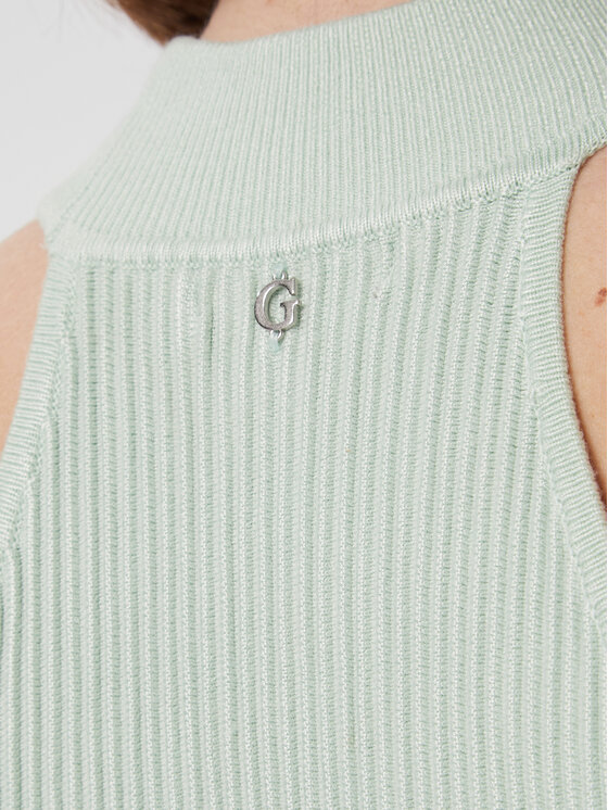 Guess Guess Trikotažinė suknelė Janice W3RK28 Z2YJ2 Žalia Slim Fit