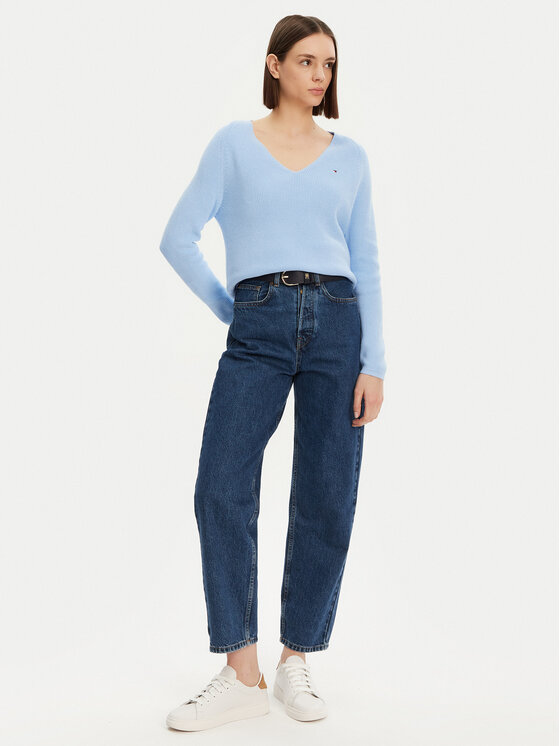 Tommy Hilfiger Tommy Hilfiger Sveter WW0WW44452 Modrá Regular Fit