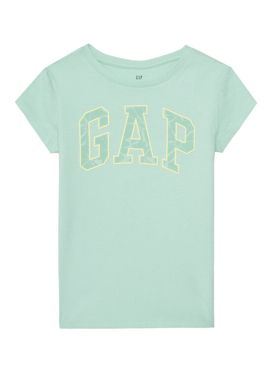 Gap Gap Marškinėliai 721891-02 Žalia Regular Fit