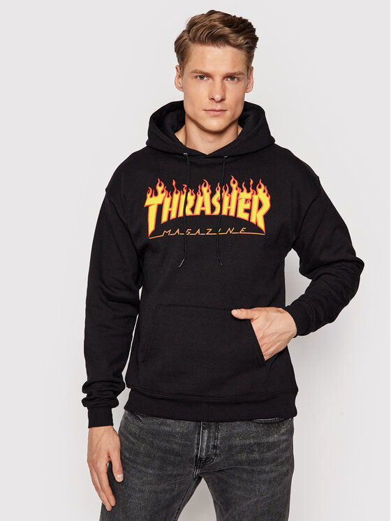 Thrasher Thrasher Світшот Flame Чорний Regular Fit