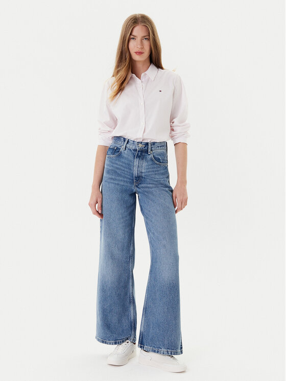 Tommy Hilfiger Tommy Hilfiger Blugi WW0WW46484 Albastru Wide Leg