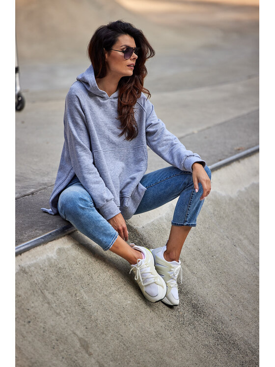 Infinite You Infinite You Felpa M280 Grigio Basic Fit