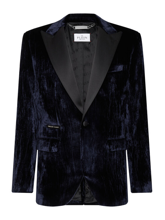 PHILIPP PLEIN PHILIPP PLEIN Marynarka 2105 Błękitny Regular Fit
