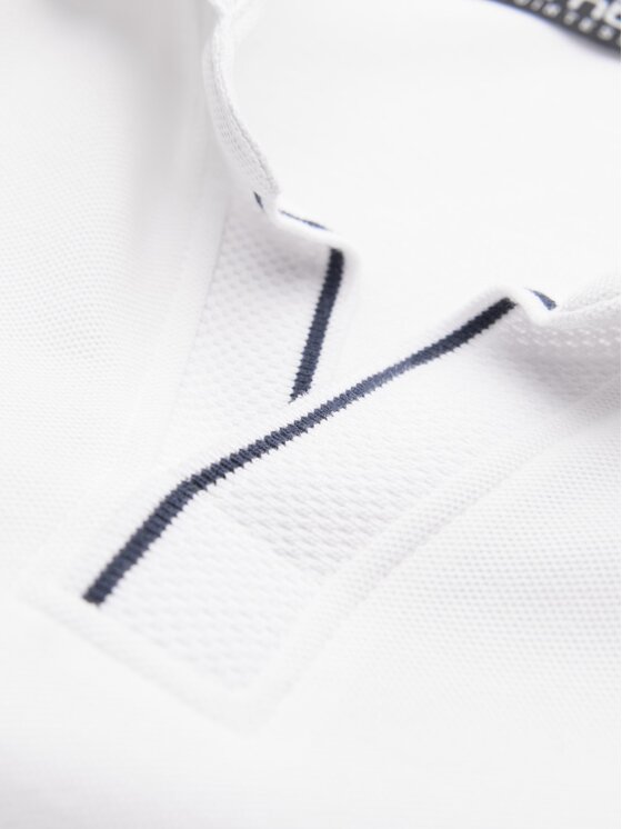 Ombre Ombre Polo OM-POSS-0110 Biały Regular Fit