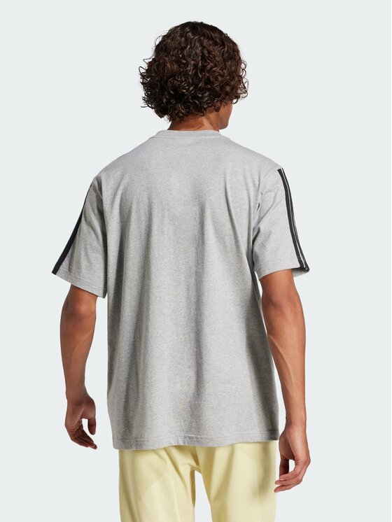 adidas adidas T-Shirt Essentials 3-Stripes Single Jersey Tee Szary Regular Fit