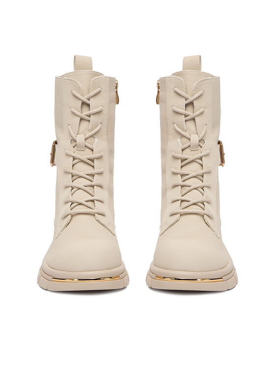DeeZee DeeZee Schnürschuhe 60110-1 Écru