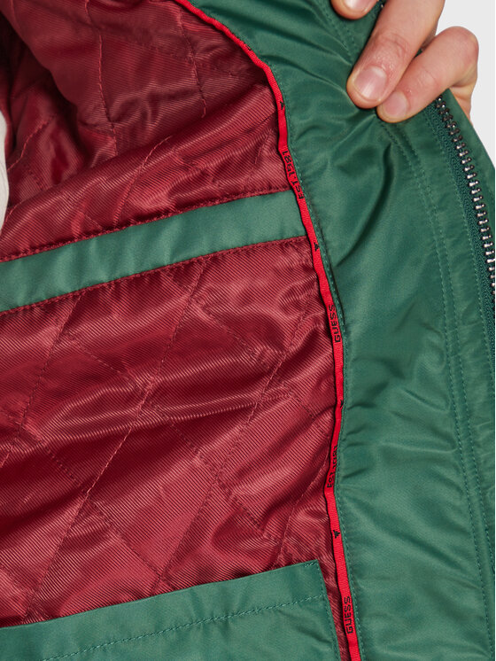 Guess Guess Bomber M3RL04 WF490 Zelena Regular Fit