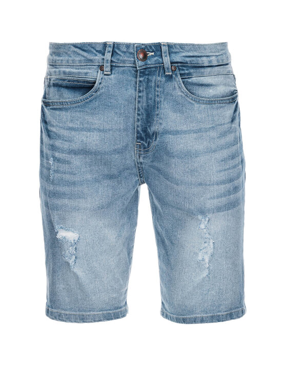 Ombre Ombre Džínové šortky OM-SRDS-0114 Modrá Regular Fit