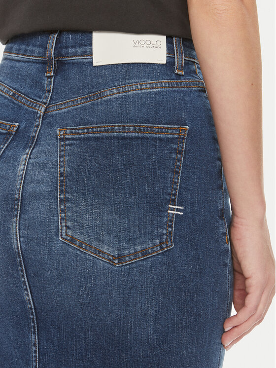 ViCOLO ViCOLO Farmer szoknya DB5056 Kék Regular Fit