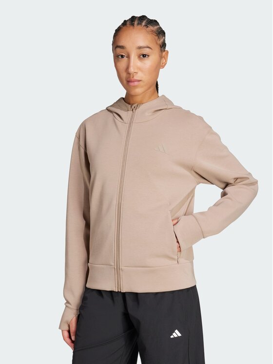 adidas adidas Bluza techniczna 140019 Brązowy Loose Fit