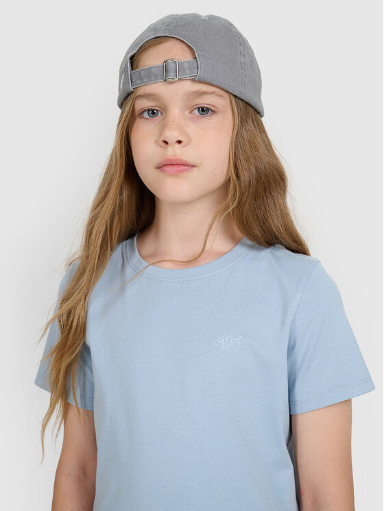 4F 4F T-Shirt BASIC+ Niebieski jasny Oversize