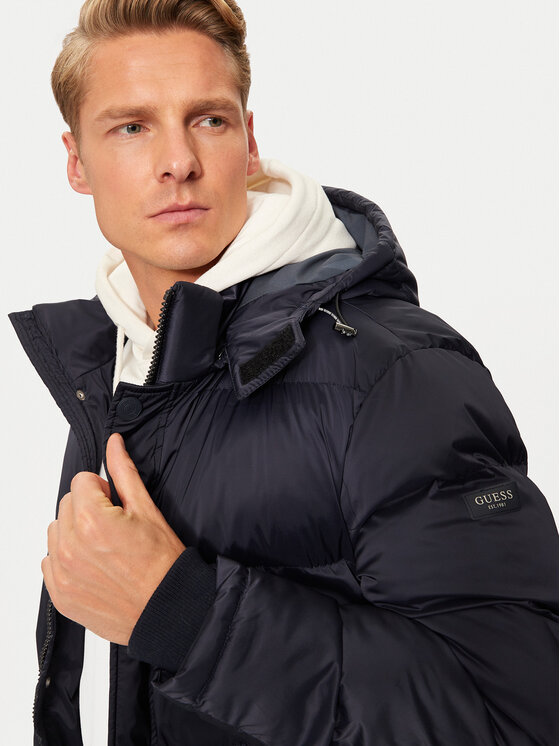 Guess Guess Ziemas jaka M4BL21 WGJ42 Tumši zils Regular Fit