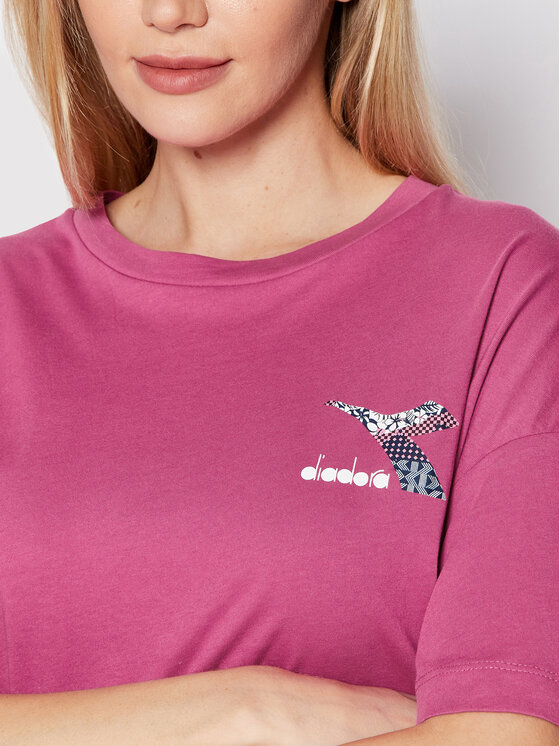 Diadora Diadora T-Shirt Floss 102.178185 Różowy Regular Fit
