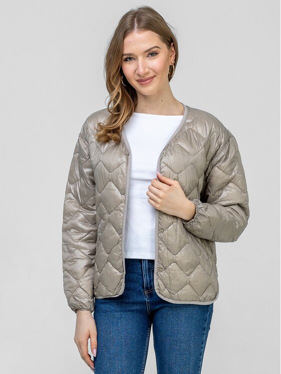Perso Perso Bunda pro přechodné období BLE260048F Béžová Regular Fit