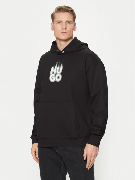 HUGO HUGO Felpa Defnio 50530428 Nero Relaxed Fit