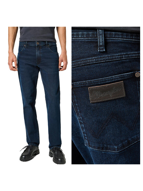Wrangler Wrangler Jeansy GREENSBORO Granatowy Straight Fit
