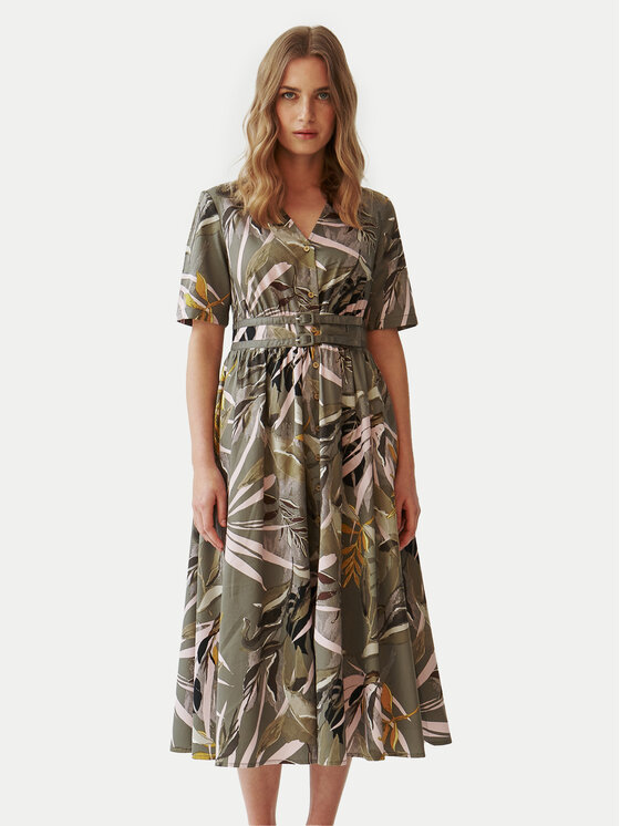 Tatuum Rochie tip cămașă Silta T2407.192 Verde Regular Fit